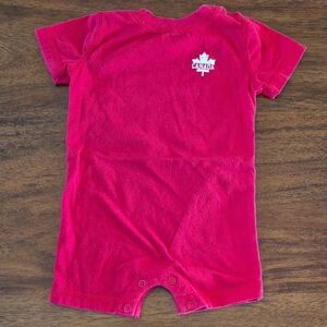 George Unisex Olympics Canada Day Red Cotton Canada Romper 6-12M